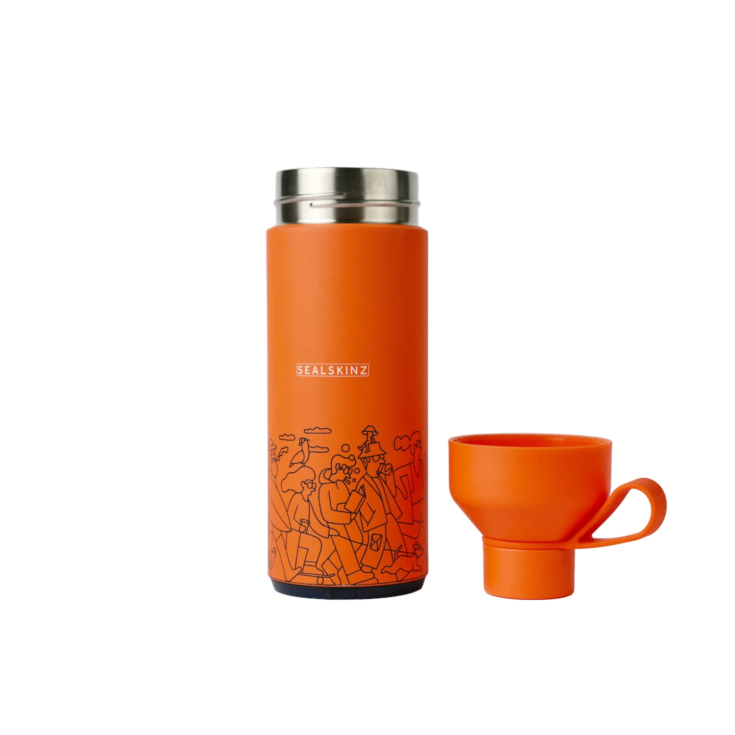Sealskinz x Ocean Bottle - Reusable Water Bottle (Sun Orange 1 Litre) - Image 4